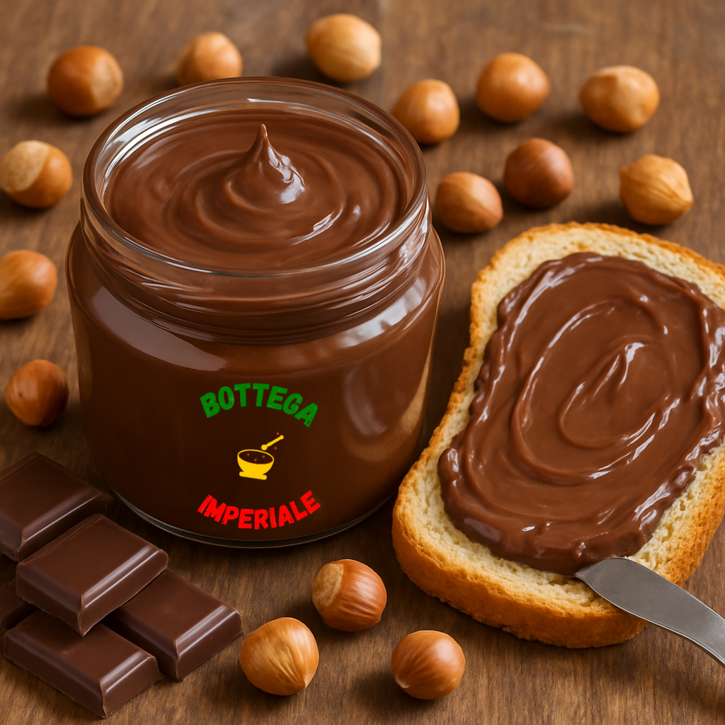 ricetta per dolci crema di cioccolato spalmabile con nocciole italiane bottega imperiale blog vlog