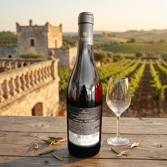 Bottiglia di Nottetempo 100 Barrique Chardonnay Salento IGP