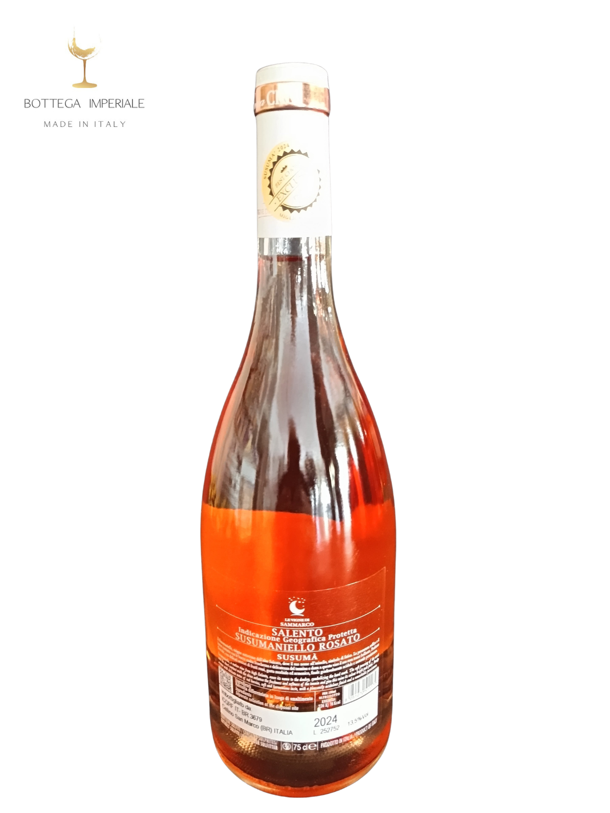 comprare vino rosato online invio gratis Susumà
SUSUMANIELLO ROSATO
INDICAZIONE GEOGRAFICA PROTETTA pagina web IGP la bottega imperiale trasporto gratuito locale salentino produttore vino salento puglia supermercato online shop store web uva