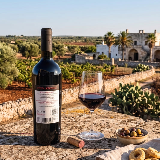 cantina bottega imperiale vino rosso posta vecchia etichetta vini pugliesi negroamaro syrah cabernet puglia