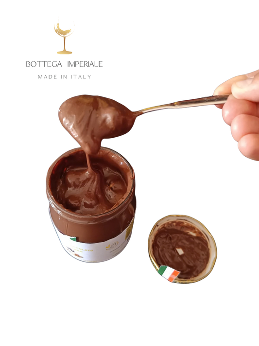 comprare online crema di cioccolato spalmabile bottega imperiale senza glutine made in italy pugliese no conservanti senza coloranti gianduia gianduja web con nocciole italiane alimentari shop salento choco ordinare
