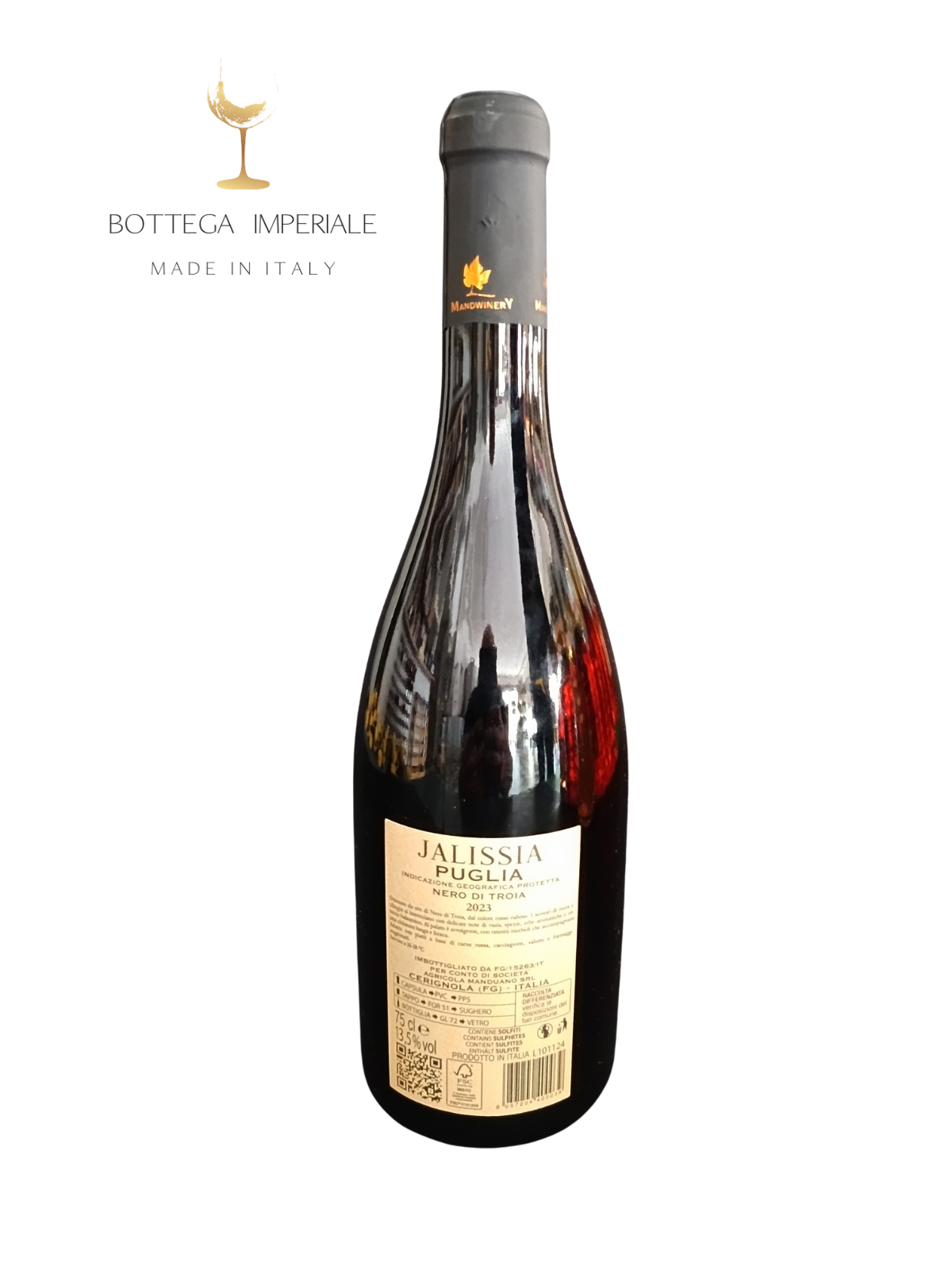 comprare vino annata vitigno JALISSIA Nero di Troia - Mandwinery bottega imperiale puglia cerignola lecce foggia bari taranto brindisi igp pugliese enoteca bottega imperiale sho online invio gratis salento
