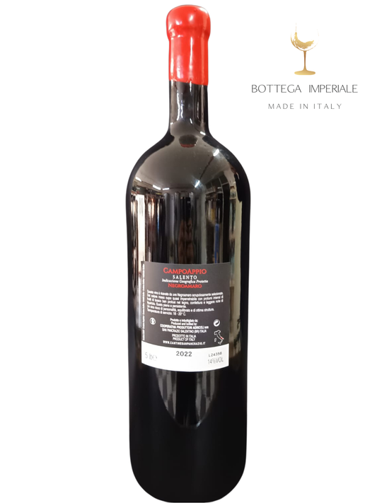 comprare online vino etichetta 2022 Campo Appio Negroamaro Salento IGP affinato in barrique bottega imperiale 2022 annata invio gratis vini pugliesi compra adesso online web