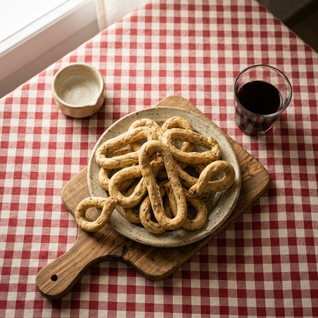 autentici scaldatelli taralli pugliesi con semi di finocchietto artigianali della Daunia bottega imperiale