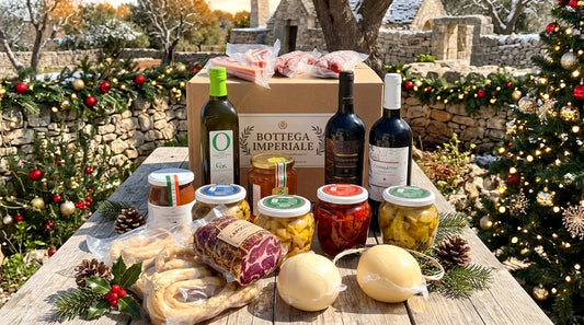 Regali di Natale gourmet dalla Puglia verso l'Europa bottega specialità eno gastronomiche pugliesi
