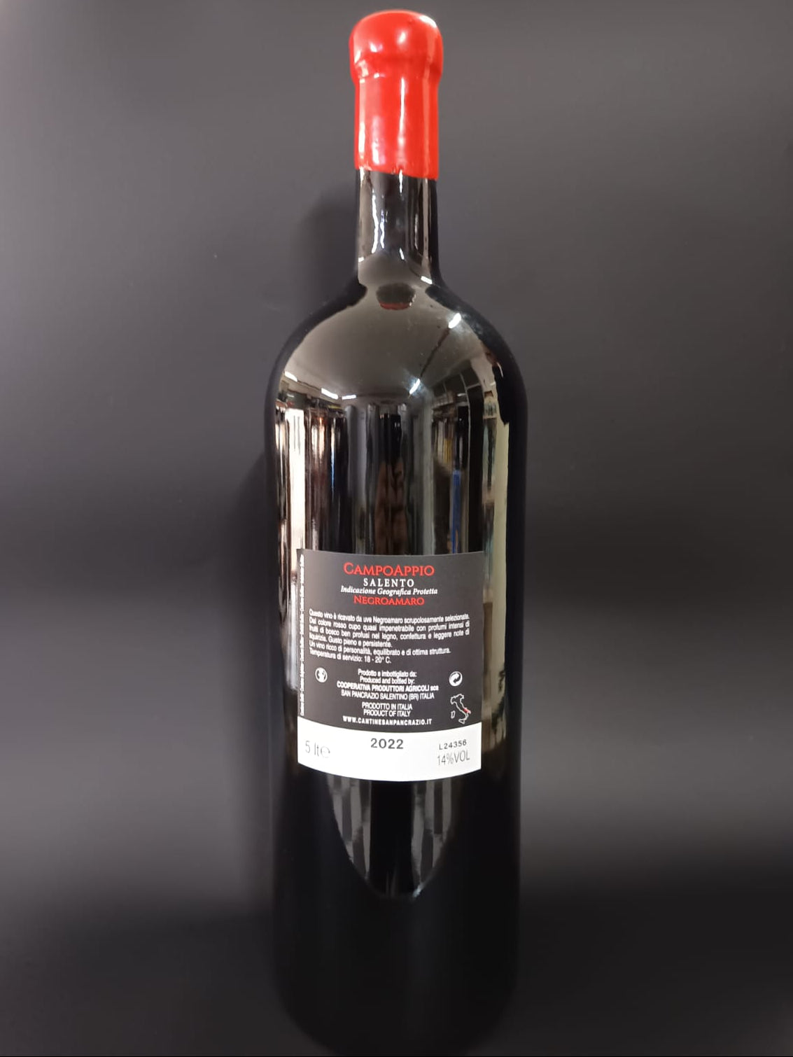 comprare online vino etichetta 2022 Campo Appio Negroamaro Salento IGP affinato in barrique bottega imperiale 2022 annata invio gratis vini pugliesi