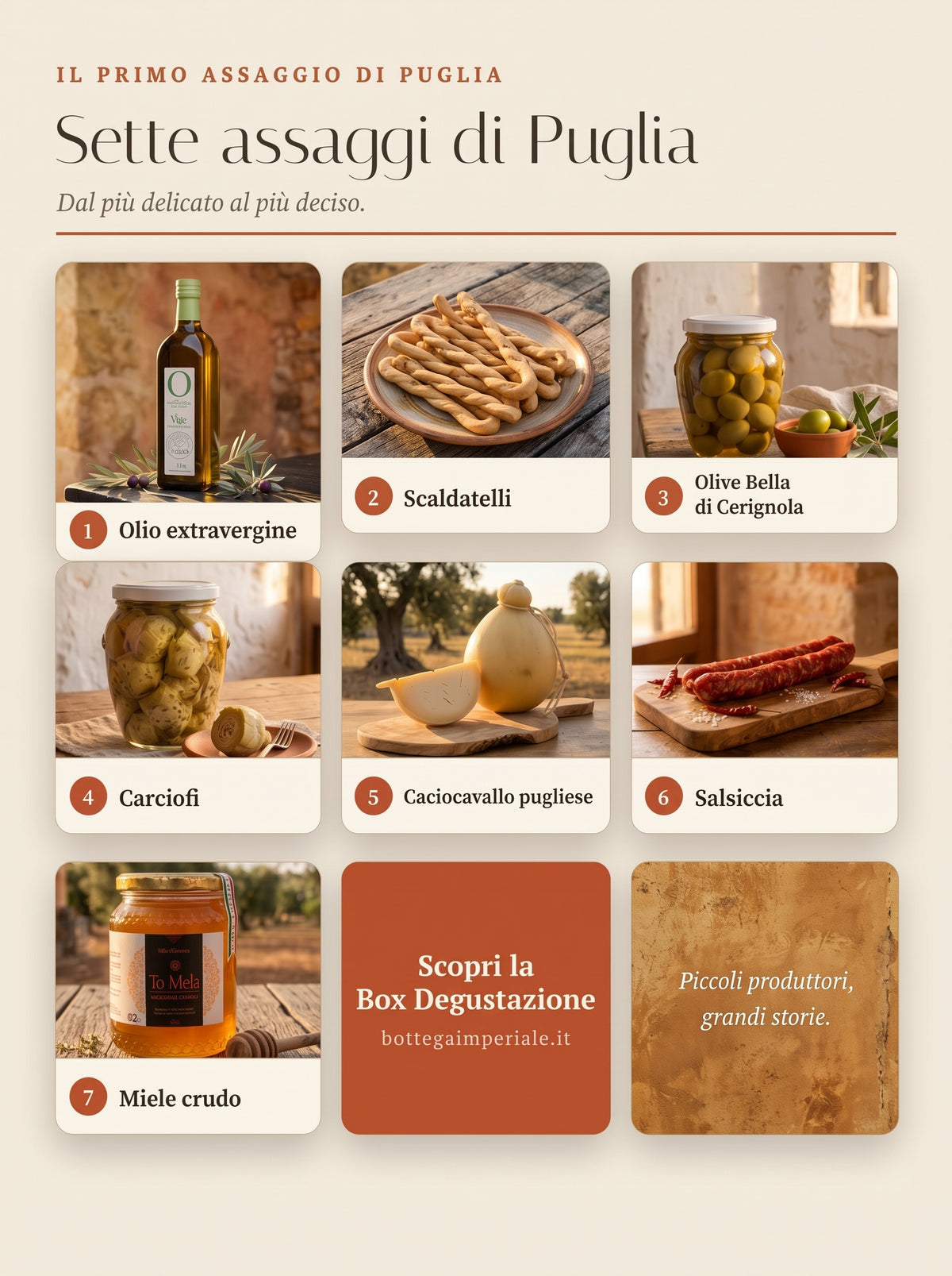 Box degustazione discovery il primo assaggio di Puglia Bottega Imperiale