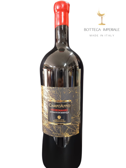 tichetta vino pugliese bottega imperiale 2022 Campo Appio Negroamaro Salento IGP annata 5 litri invio gratuito
