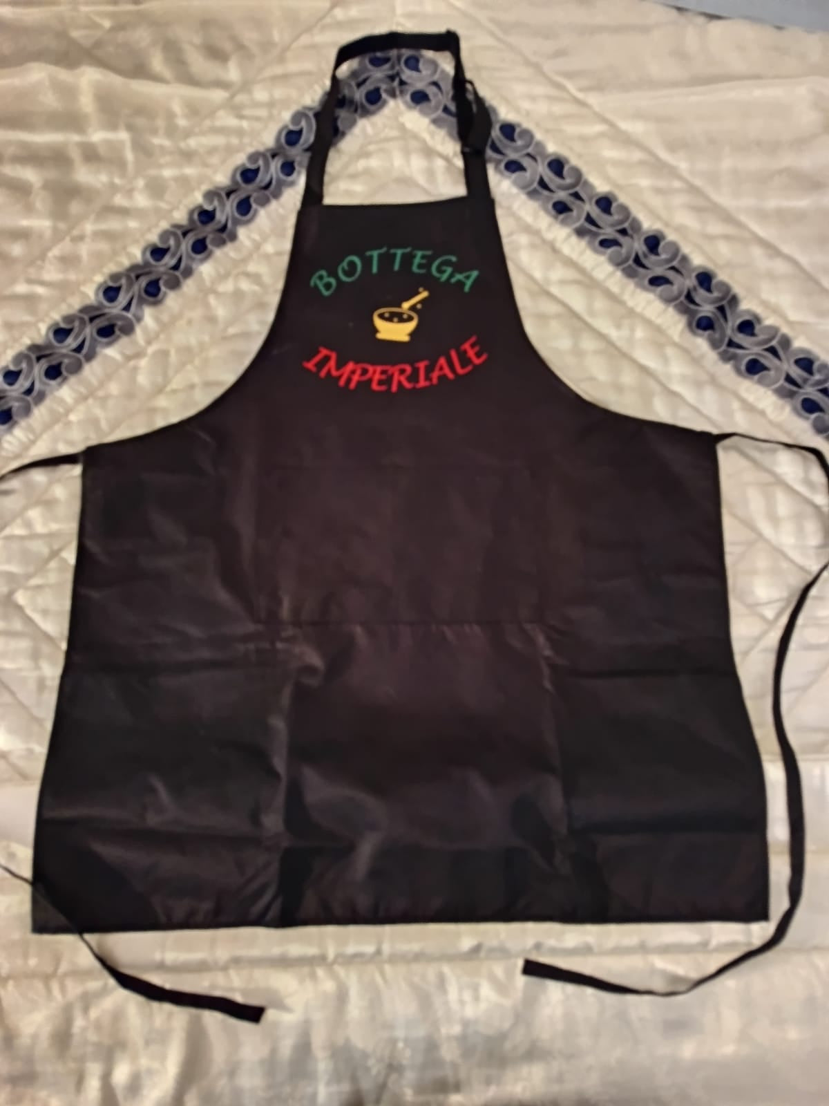 grembiule uomo donna colore nero bottega imperiale cucina