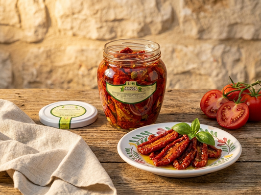bottega imperiale puglia pomodoro secco in olio Vaso pomodori secchi sott'olio 550g, tavola rustica pugliese