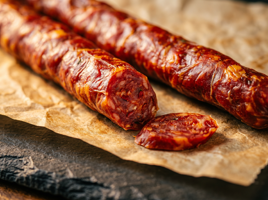 Salsiccia artigianale di suino puro ,  Budello naturale, macinatura grossa a punta di coltello, zero additivi. Il sapore di una volta, consegnato a casa tua. Acquista online su Bottega Imperiale.