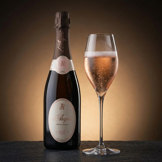 d’Araprì Brut Rosé Metodo Classico Pugliese  Bottega Imperiale rosato puglia
