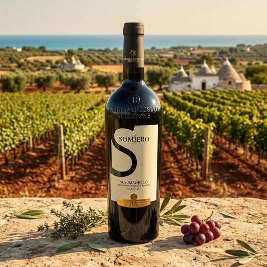 SOMIERO, Susumaniello Salento IGP, vino rosso pugliese da vitigno autoctono.