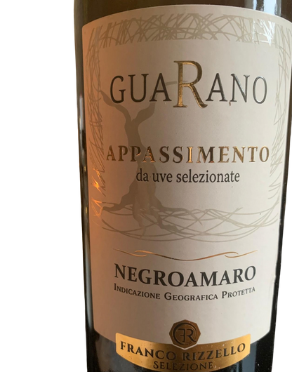 dove posso comprare online web shop vino guarano foto davanti etichetta enoteca made in italy vini pugliesi salentini 100% negroamaro primitivo susamaniello vitigno autoctono appassimento uve selezionate le vigne di sammarco san marco brindisi