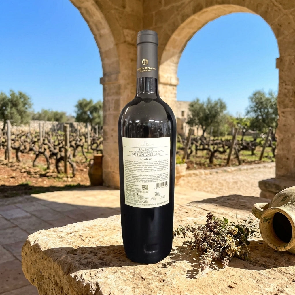Retroetichetta di SOMIERO Susumaniello Salento IGP