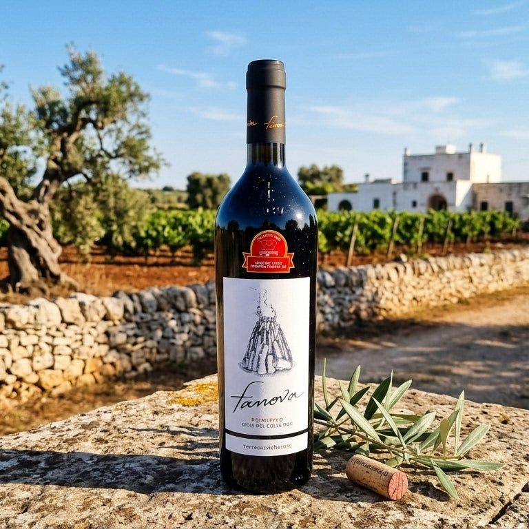 Fanova 2023, Primitivo Gioia del Colle DOC di Terrecarsiche 1939: Tre Bicchieri Gambero Rosso 2026. Il rosso delle Murge carsiche,